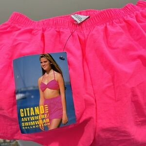 Vintage 1992 Hot Pink NWT Gitano Anywhere/ Swimwear Shorts